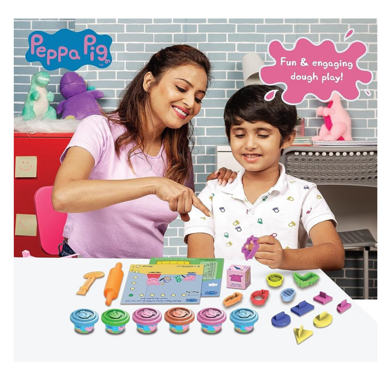 PlayMagic- Peppa Pig Match N' Mould Dough Activity Set