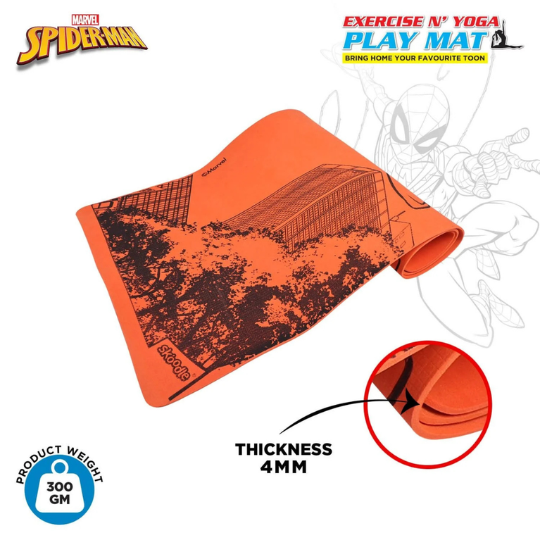 SKOODLE  Kids Spider Man Superhero Printed Anti Slip Mat
