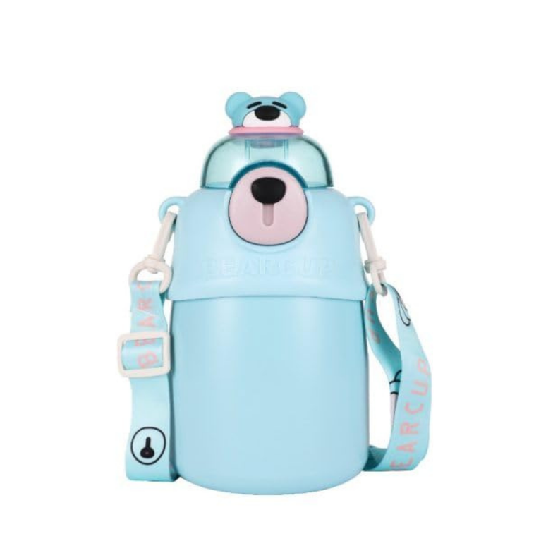 Ninos Kids Hot & Cold Stainless Steel Water Bottles for Kids 700 ml - With Teddy Bear Design