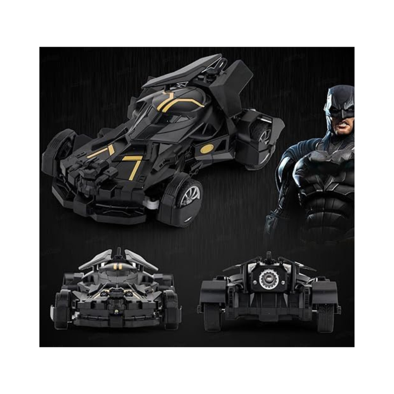Batman Batmobile Remote Control Car with Mist Spray Action Flashing Lights USB Rechargeable RC Car for Kids