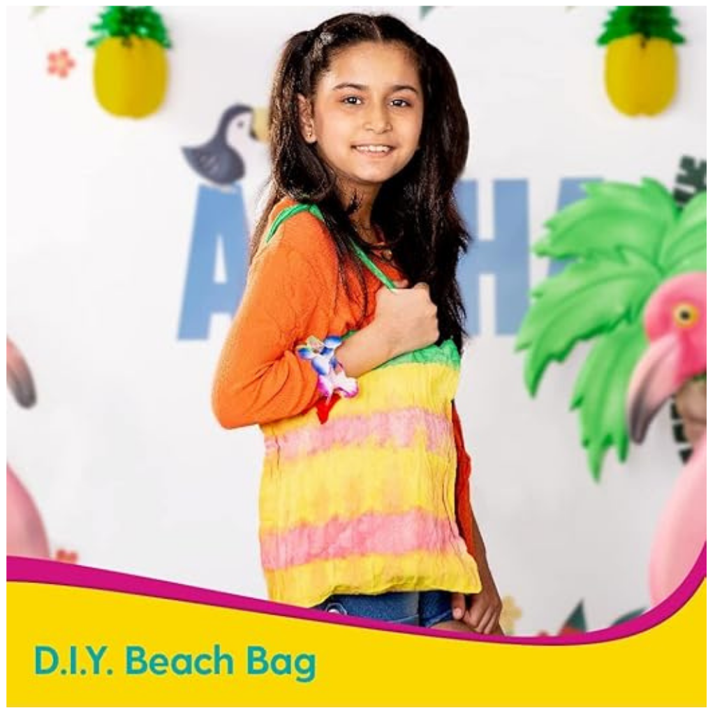Magic4 Art Hawaiian Beach Party - Art and Craft kit  DIY Kit and Learn Fabric Arts and Painting for Girls 5 Years