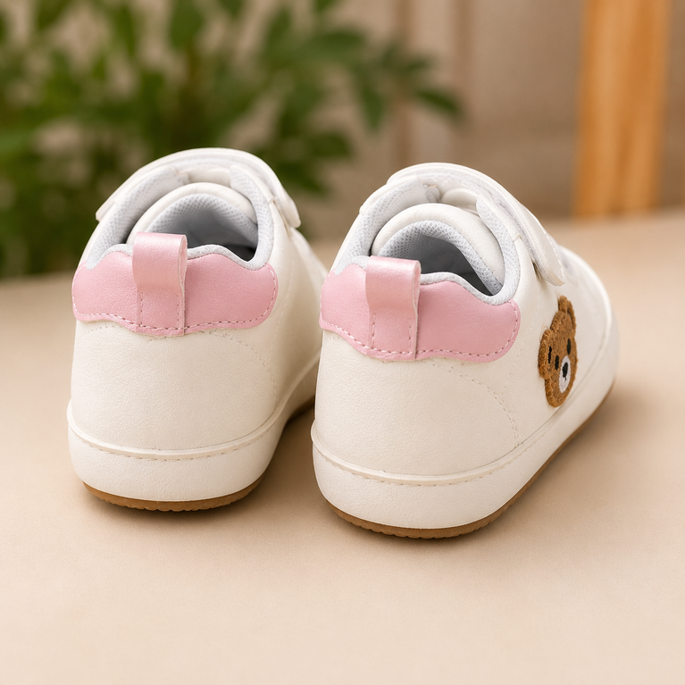 Tiny Steps Teddy Baby Sneakers – Soft Sole Velcro Walking Shoes for Infants & Toddlers