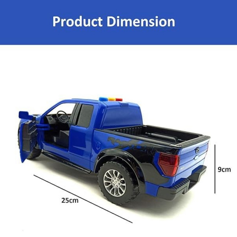 Nino's Worlds Raptor F-150 Service Truck Toy with Lights & Sound, Battery/Friction Powered, Multicolor (Blue & Red), 3+ Years