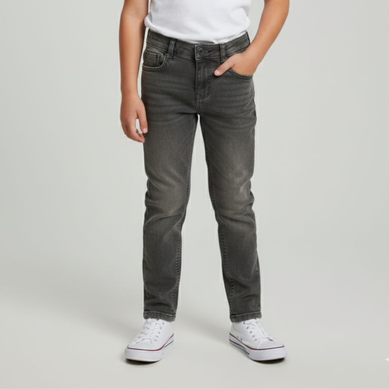 Hamleys - Kids' Slim-Fit Mid-Wash Distressed Denim Jeans