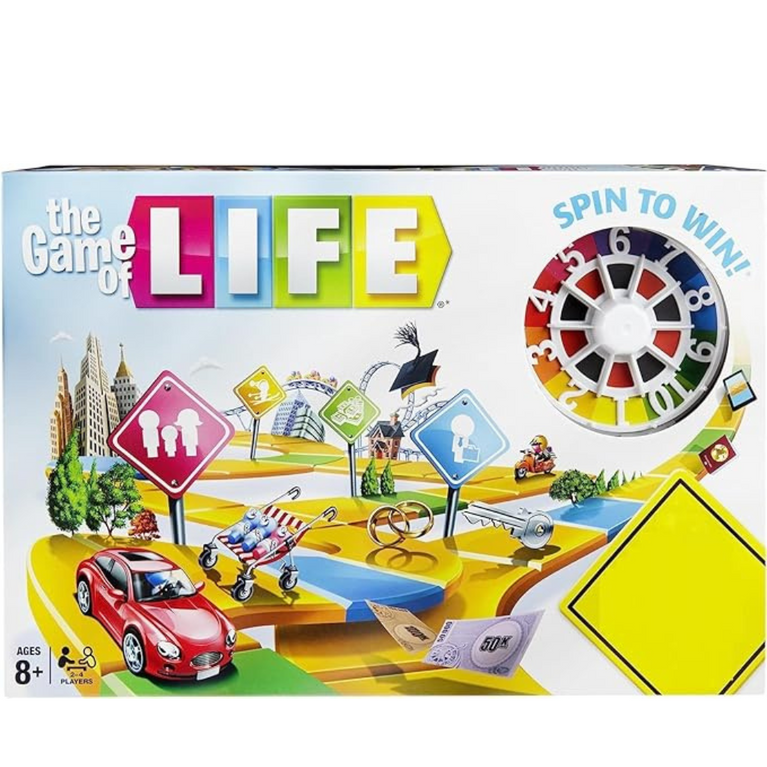 The Game of Life – Family Board Game for Kids & Adults (2-4 Players, Ages 8+)