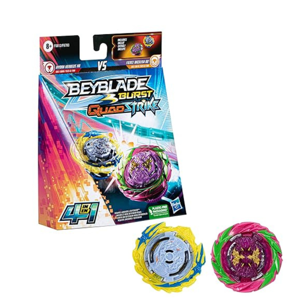 Beyblade Burst QuadStrike Fierce Bazilisk B8 and Hydra Kerbeus K8 Spinning Top Dual Pack