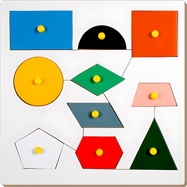 Little Genius - Wooden Insert Shape Board With Big Knob