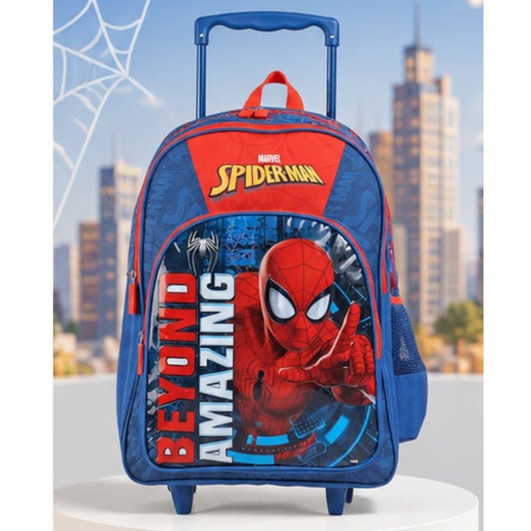 Spider-Man Kids Rolling Backpack | Trolley School Bag