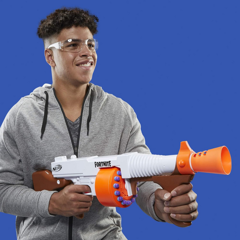 Nerf Fortnite DG Dart Blaster with 15-Dart Rotating Drum & Pump Action