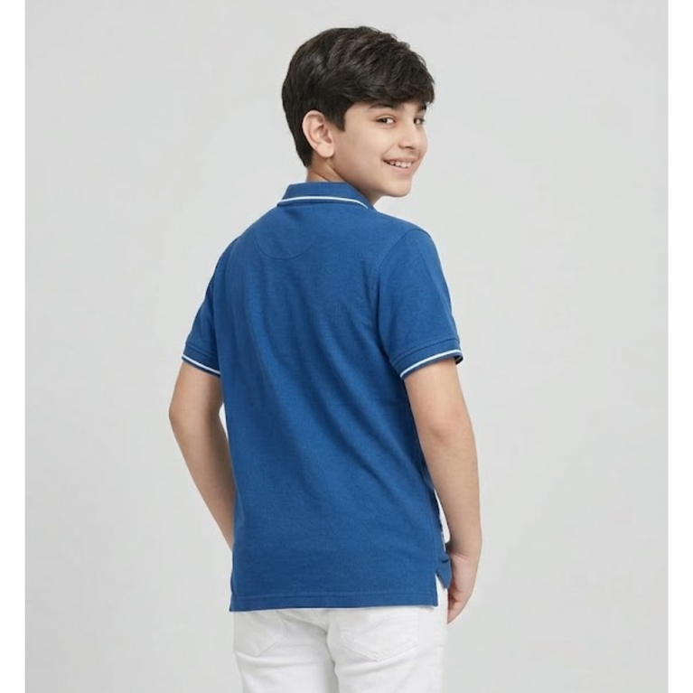 Ninos Kids Polo T-Shirt Half Sleeve Solid Color Cotton Casual Wear for Boys