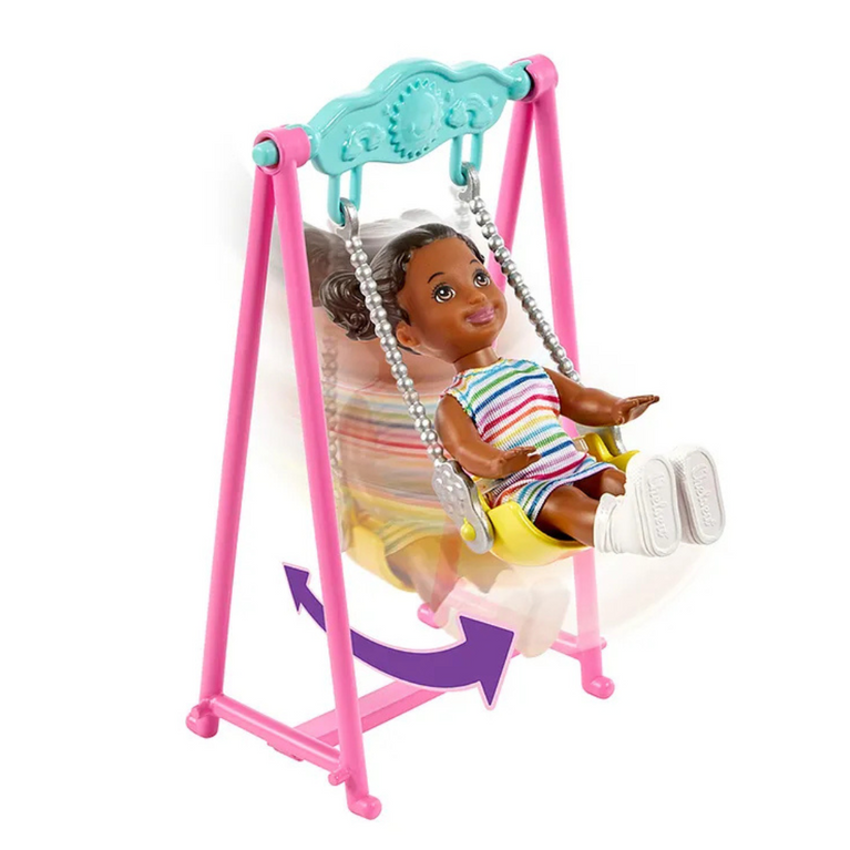 Barbie Skipper Babysitter Fashion Doll with Accessories Pink