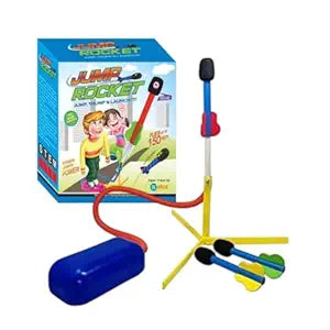 Ninos Kids Jump Rocket Launcher Toy Foot Pump Air Rocket Outdoor Play Set