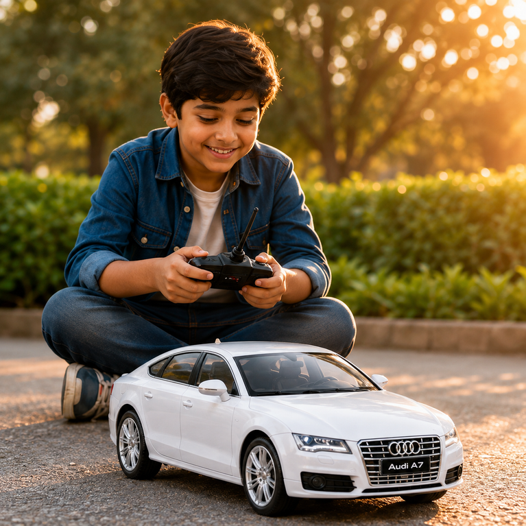 Audi A7 RC Remote Control Car for Kids | Rechargeable Battery | LED Lights | 2.4GHz Wireless Remote