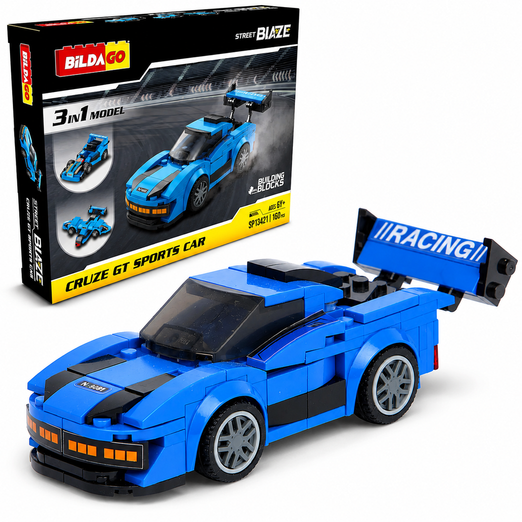 Bildago 3 in 1 Street Blaze Cruze GT Sports Car 150 Pieces - SP13421