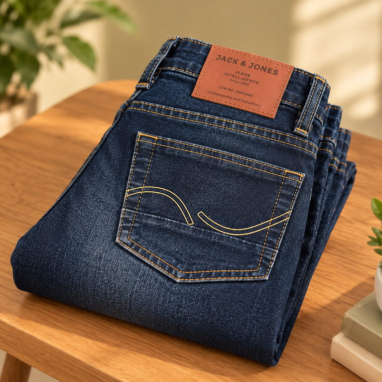 Dark Blue Denim Jeans | Classic Straight Fit Kids Jeans
