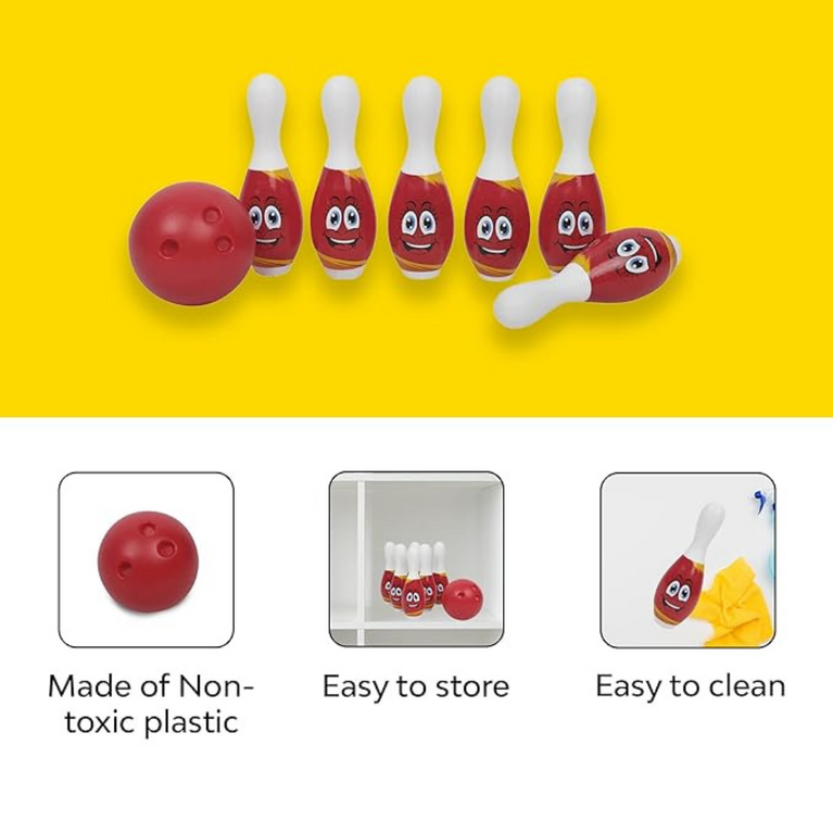 My Newborn Bowling Game Set for Kids | Non-Toxic Plastic Indoor Toy with Pins & Ball | 3+ Years