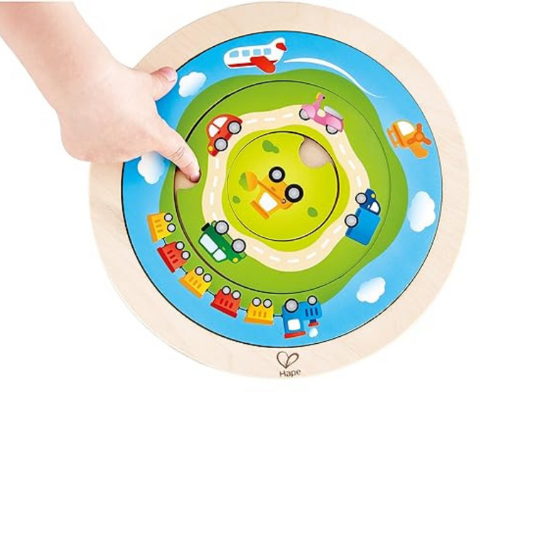 Hape-Spinning Transport Puzzle Verkehrsingpuzzle