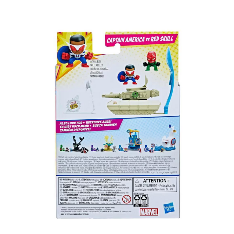 Marvel Stunt Squad Captain America vs. Red Skull Playset, 1.5-Inch Super Hero Action Figures