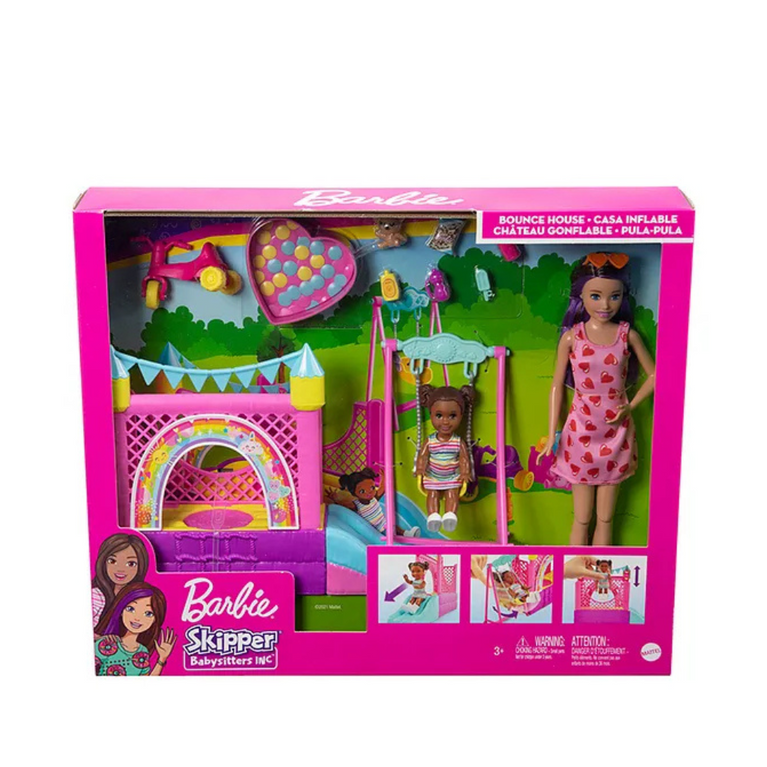 Barbie Skipper Babysitter Fashion Doll with Accessories Pink