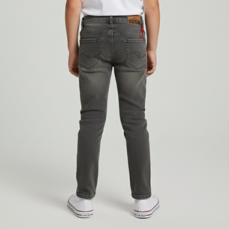 Hamleys - Kids' Slim-Fit Mid-Wash Distressed Denim Jeans