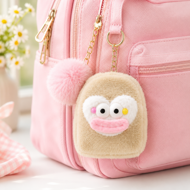 Cute Plush Mini Coin Purse Keychain for Kids