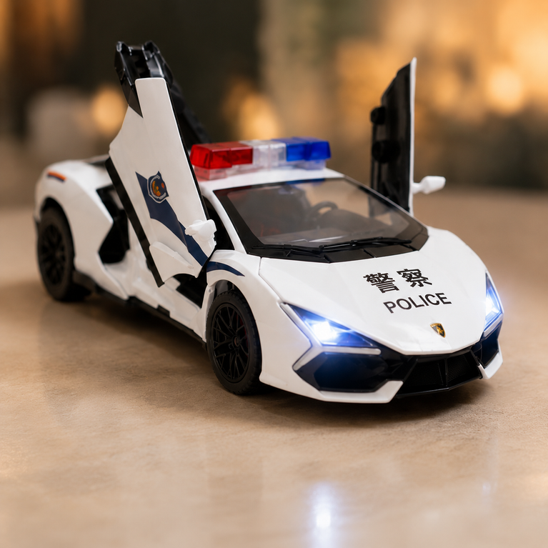 Racing Police Supercar Toy for Kids | Openable Doors, Lights & Realistic Design