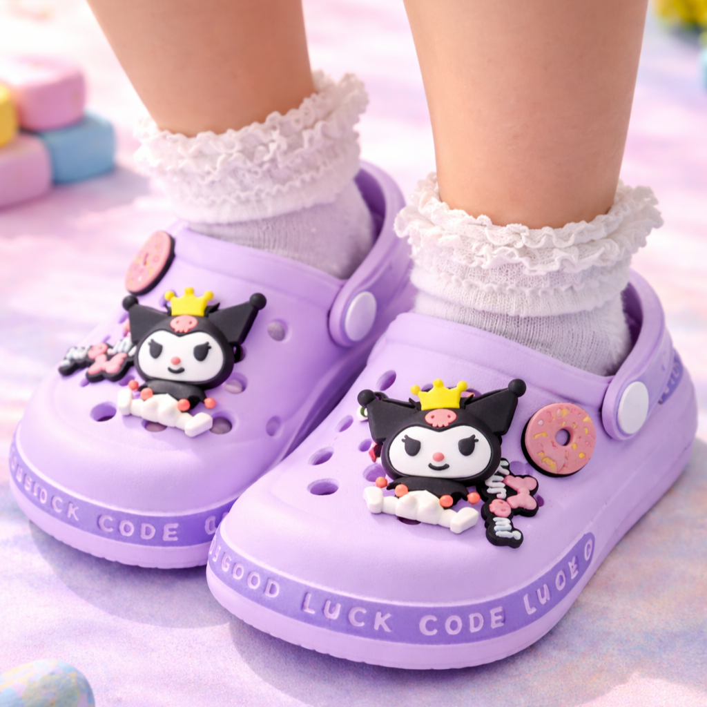 Ninos Kids Cute Cartoon Clogs – Slip-On Sandals with Back Strap