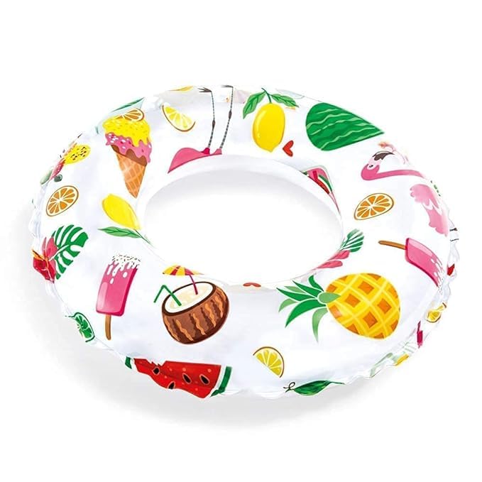Inflatable Swim Ring ,Cartoon Print Floating Tube Raft for Swimming Pool/Beach