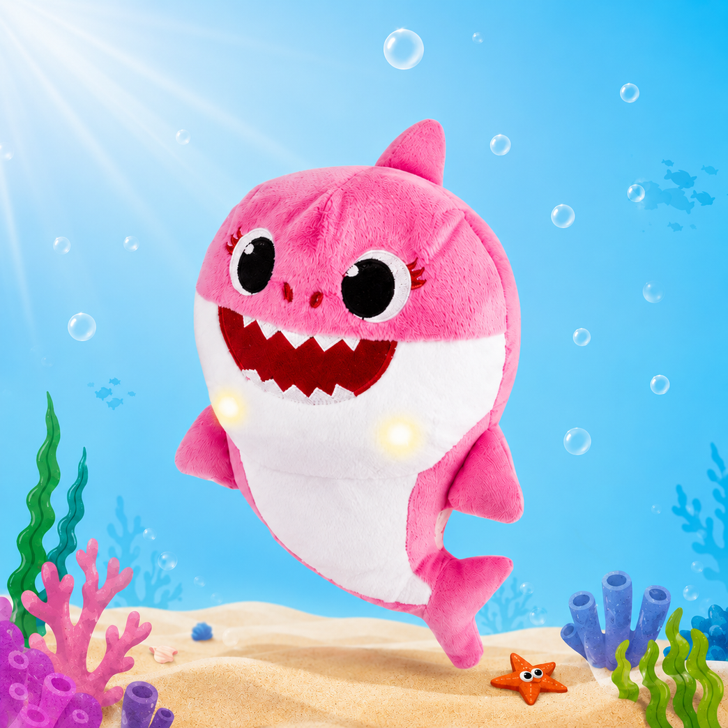 Pink Shark Plush Toy – Soft Ocean Animal Stuffed Toy for Kids