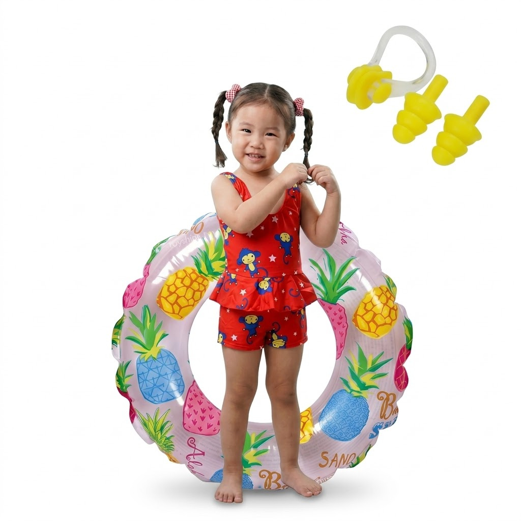 Ninos Kids Swimwear Set Girls Soft Comfortable Summer Beach Wear Cute Printed Swimming Dress