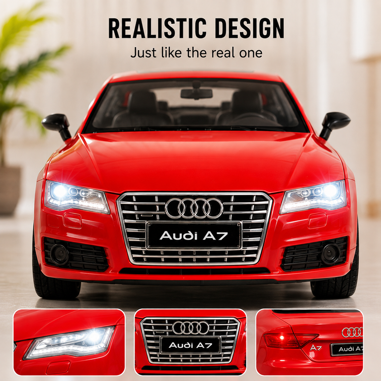 Audi A7 RC Remote Control Car for Kids | Rechargeable Battery | LED Lights | 2.4GHz Wireless Remote
