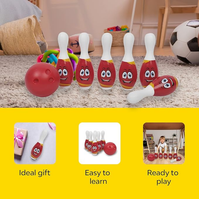 My Newborn Bowling Game Set for Kids | Non-Toxic Plastic Indoor Toy with Pins & Ball | 3+ Years