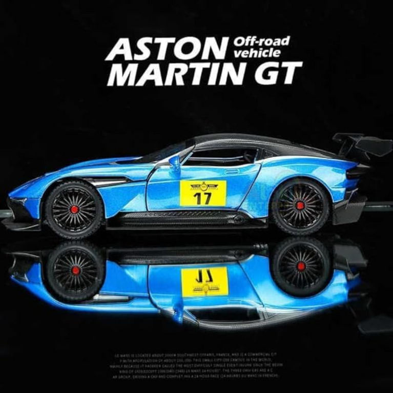 Nino's Aston Martin GT Die-Cast Car, 1:22 Scale, Pull Back with Lights & Music