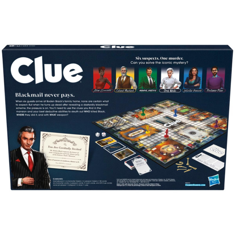 Hasbro Clue Mystery Board Game | 2-6 Players, Family & Kids