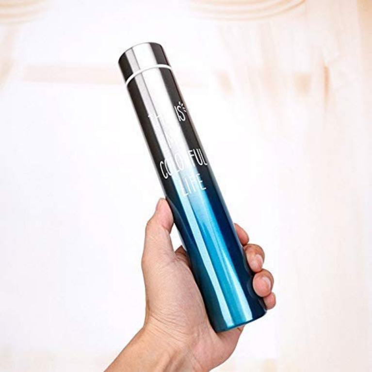 Mini Vacuum Insulated Thermosteel Bottle for Women, Stainless Steel, BPA Free, Rainbow, 310 ml /10oz Water Bottle