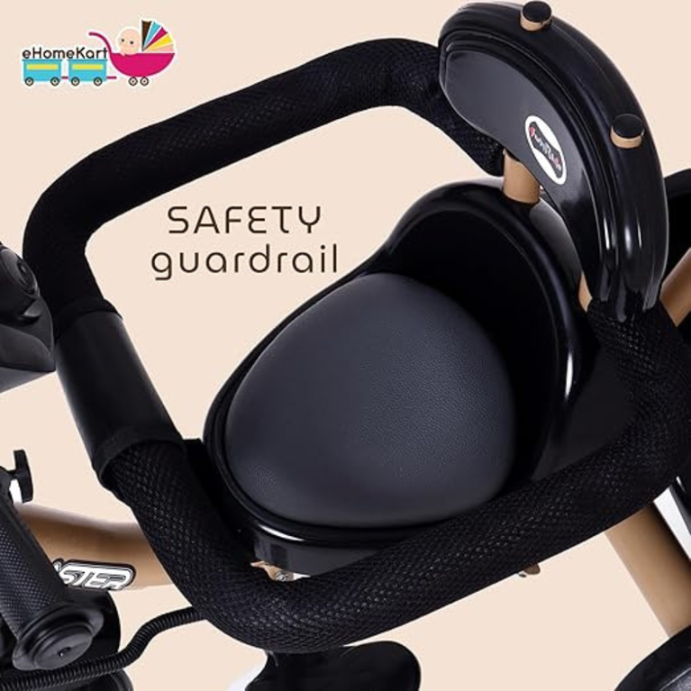 Fun Ride Aster 4-in-1 Kids Tricycle with Rotatable Seat & Parental Handle Adjustable Canopy for (1.5-5 Years)