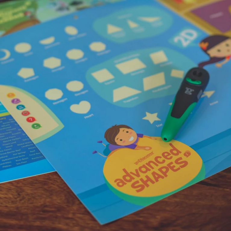 goDiscover -12 Interactive Smart Chart with Talking Pen, Educational Kit and Fun Learning Games for Kids
