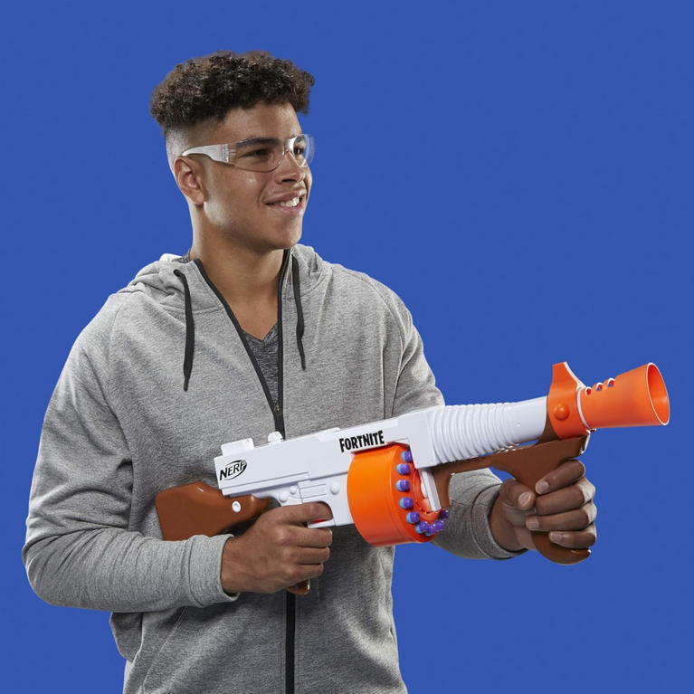 Nerf Fortnite DG Dart Blaster with 15-Dart Rotating Drum & Pump Action