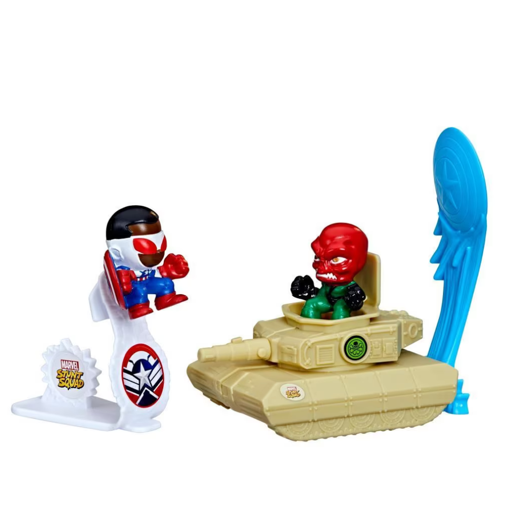 Marvel Stunt Squad Captain America vs. Red Skull Playset, 1.5-Inch Super Hero Action Figures