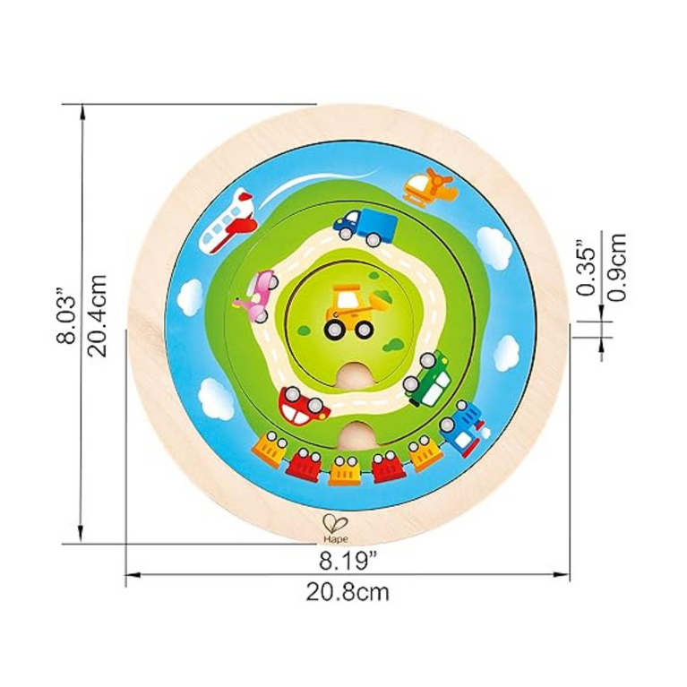 Hape-Spinning Transport Puzzle Verkehrsingpuzzle