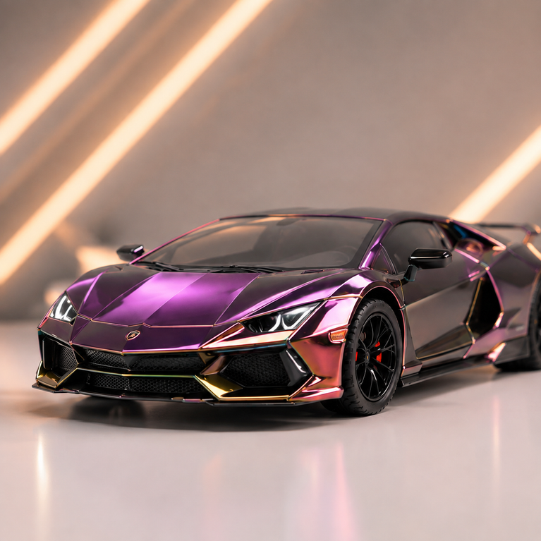 Premium Die-Cast Colour-Shifting Sports Car Toy with Openable Doors & Detailed Interior for Kids