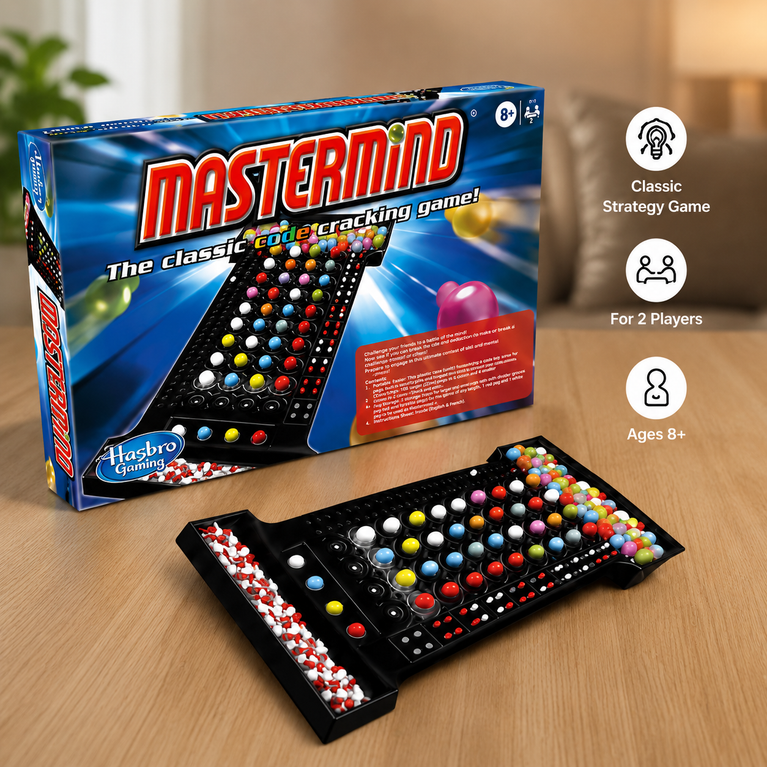 Mastermind Classic Code Cracking Board Game | Strategy & Logic Game for Kids and Families (2 Players, Ages 8+)