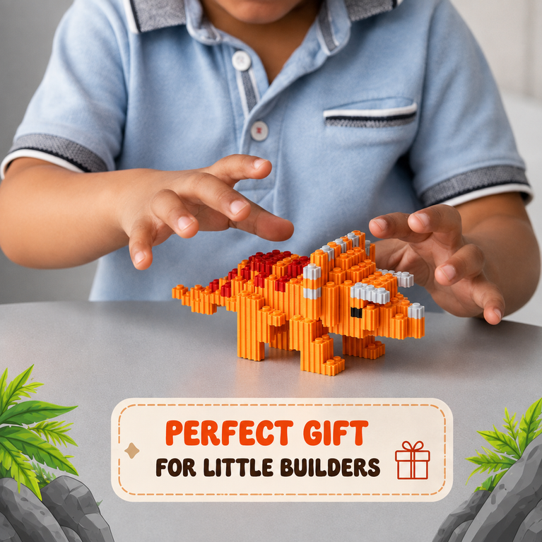 Mr. Blox Jurassic Edition Dinosaur Building Blocks Set for Kids 6+ | 410 Pieces