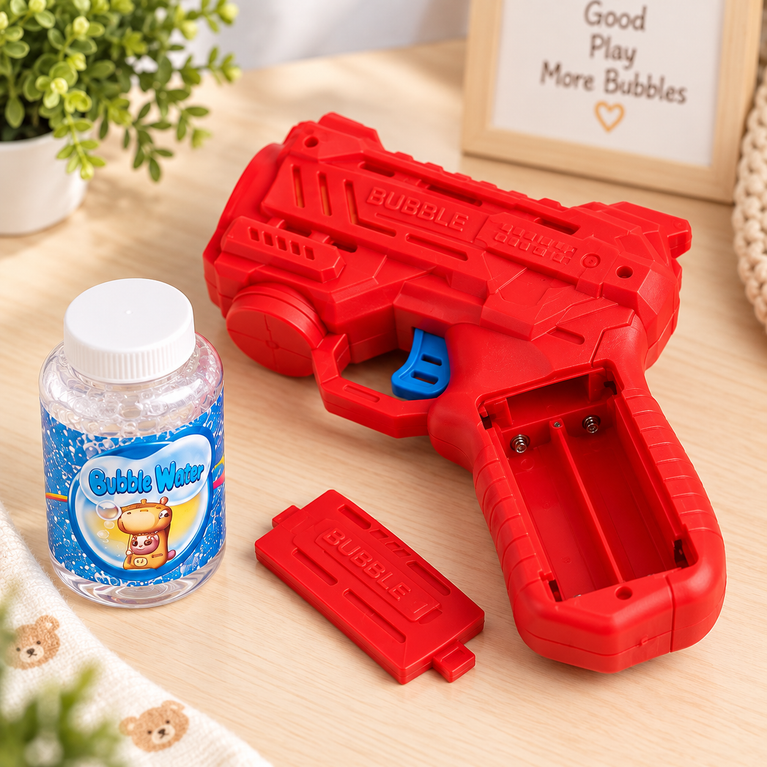 Bubble Gun Toy with Bubble Water | Battery-Operated Bubble Blaster
