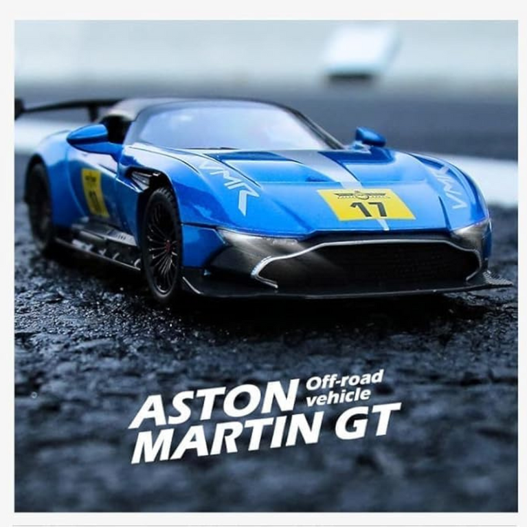 Nino's Aston Martin GT Die-Cast Car, 1:22 Scale, Pull Back with Lights & Music