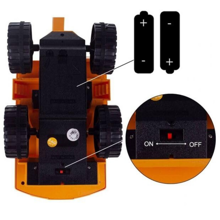 Nino's Worlds RC CAAE Bulldozer Excavator, 2.4GHz, Sound & Music, 41cm, Orange, 4+ Years