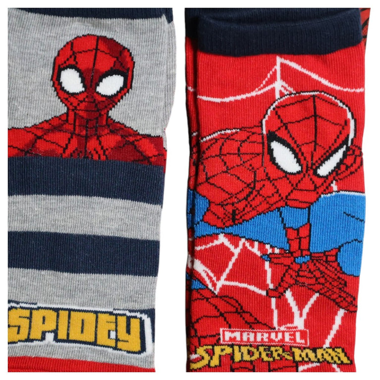 Spider-Man Kids Cotton Ankle Socks Pack of 2 | Soft ; Breathable | Age 6 Years | Multicolor