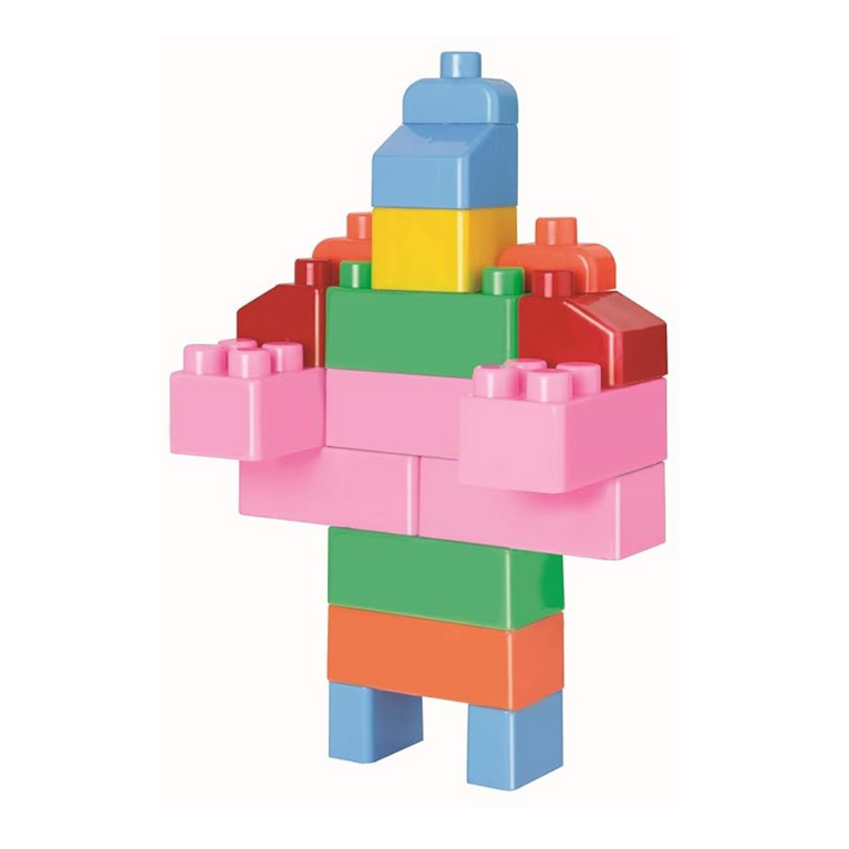 SEEKHO - 2 in 1 Learning Blocks Alphabet & Numbers includes multi-colour brick-sized blocks
