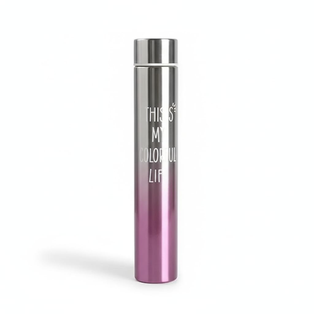 Mini Vacuum Insulated Thermosteel Bottle for Women, Stainless Steel, BPA Free, Rainbow, 310 ml /10oz Water Bottle
