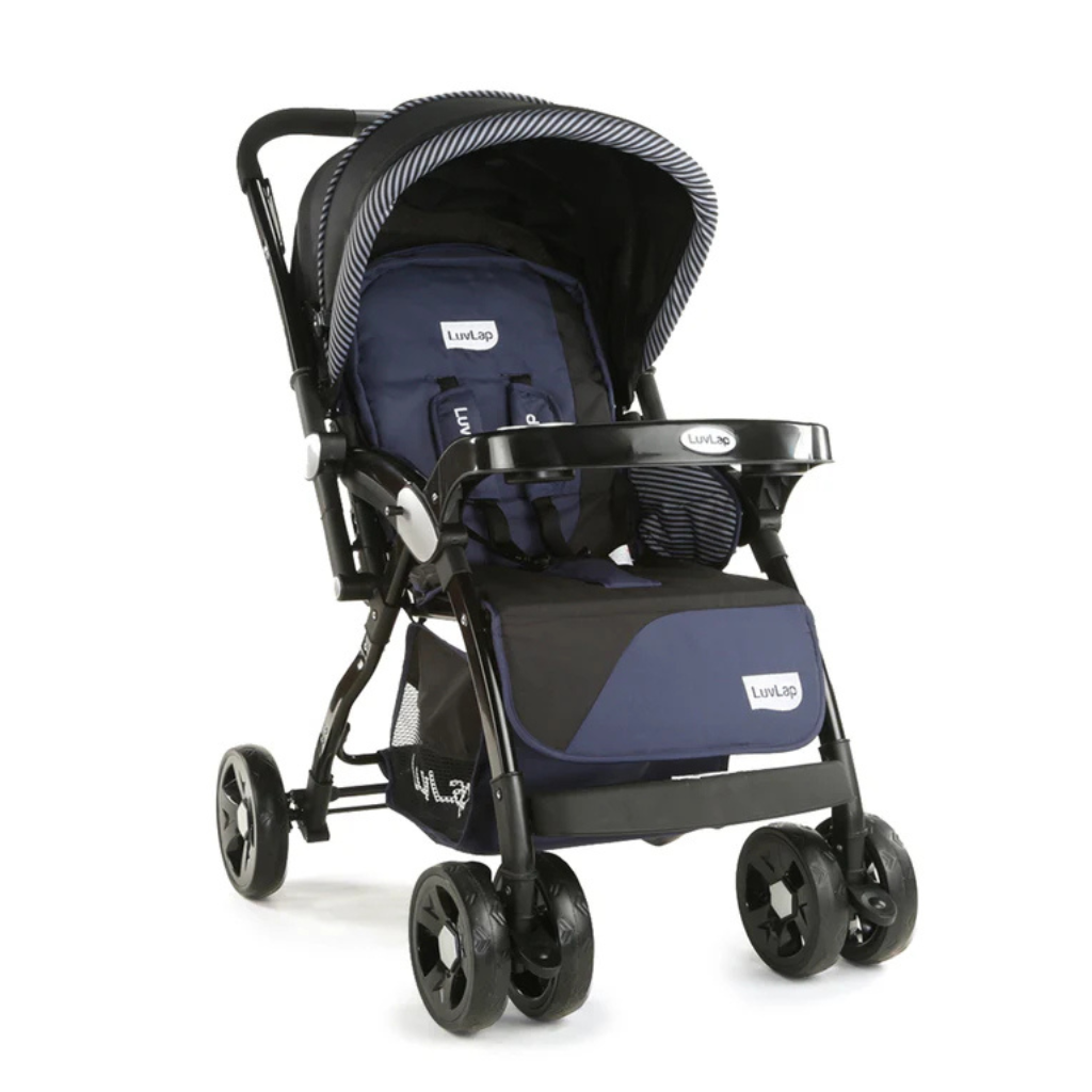 LuvLap-Galaxy Baby Stroller with 5-Point Safety Harness, Cushioned Seat, Multi-Level Recline, Easy Fold, Lightweight for 0-3 Years